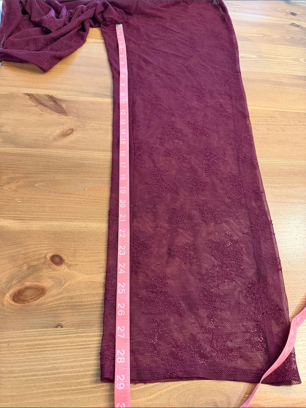 Victoria's Secret Sheer Lace Cover-Up Pants Burgundy Resort Lingerie M - Picture 12 of 13